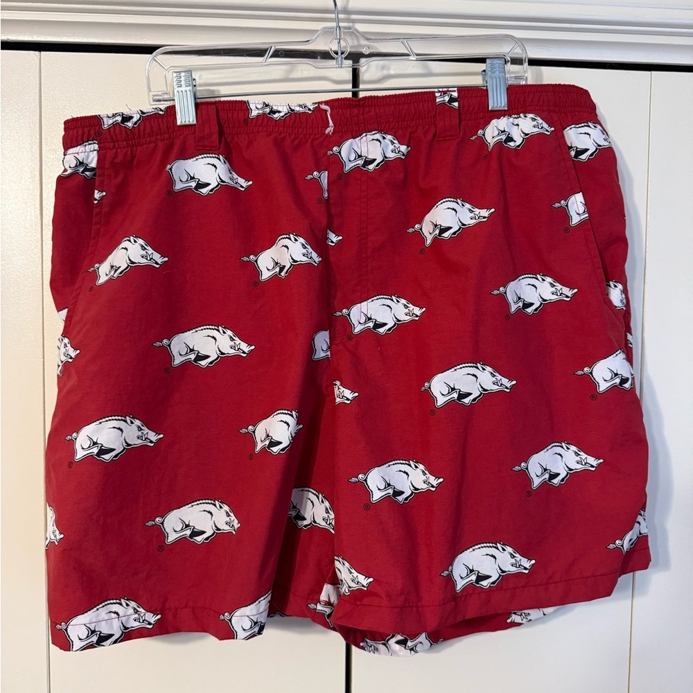 Columbia Swim Trunks  with Razorback Print